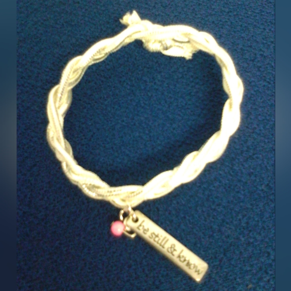 White-Silver Handmade Sailor Knot Bracelet